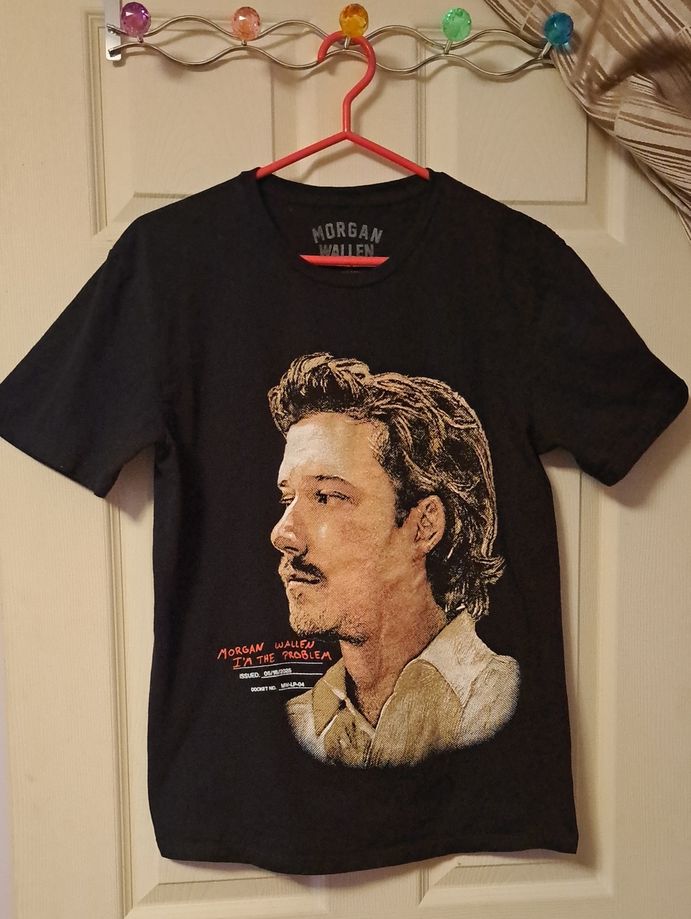 Morgan Wallen Black Graphic Portrait Tee - Men's Short Sleeve